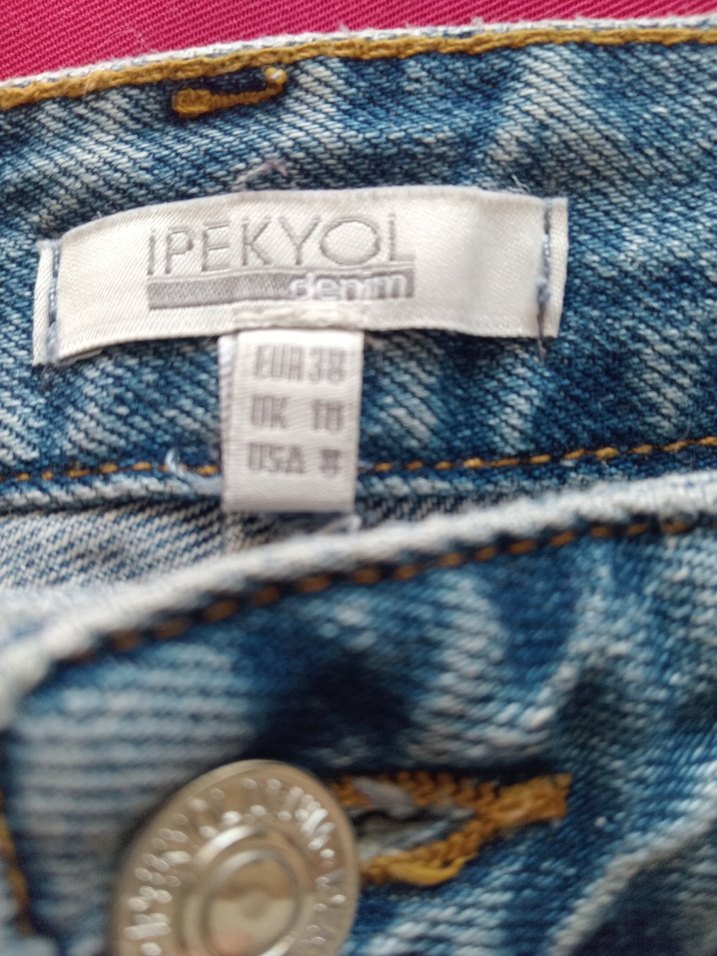 İpekyol, 38 bdn.Kadın Mavi Kot Pantolon, Rahat Kesim - Görsel 3