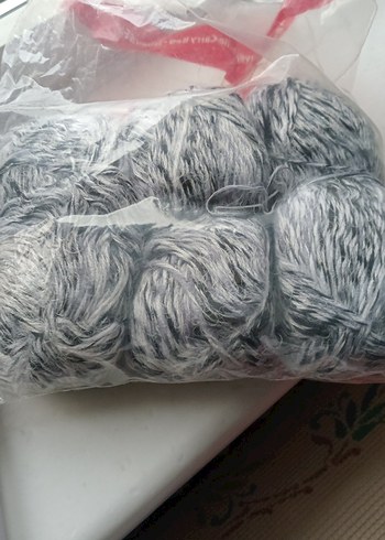 400 gr.gri-lacivert Karışık El İşi İpi - Görsel 2