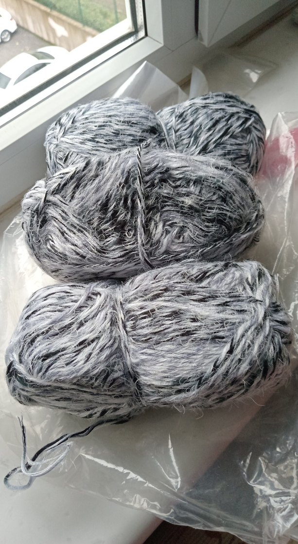 400 gr.gri-lacivert Karışık El İşi İpi - Görsel 3