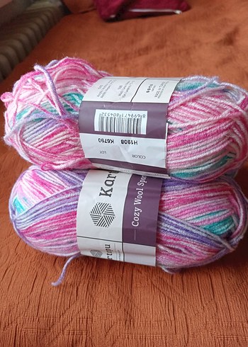 Kartopu Renkli 327 gr. Yün İplik Seti - Görsel 4