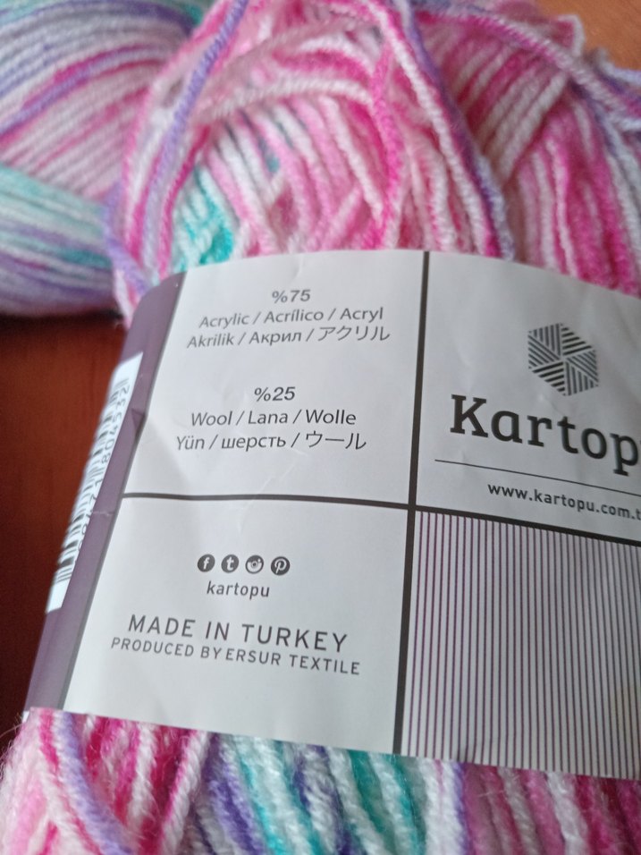 Kartopu Renkli 327 gr. Yün İplik Seti - Görsel 5