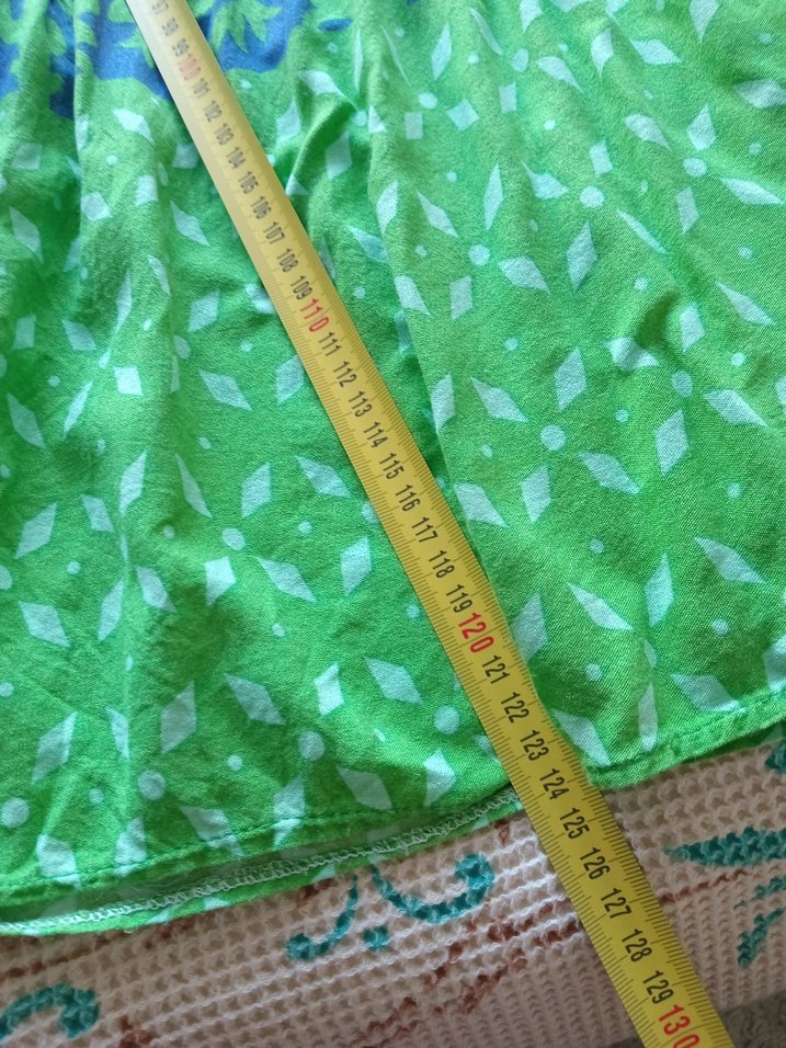 Renkli Pilili Bohem Uzun Elbise - Görsel 5