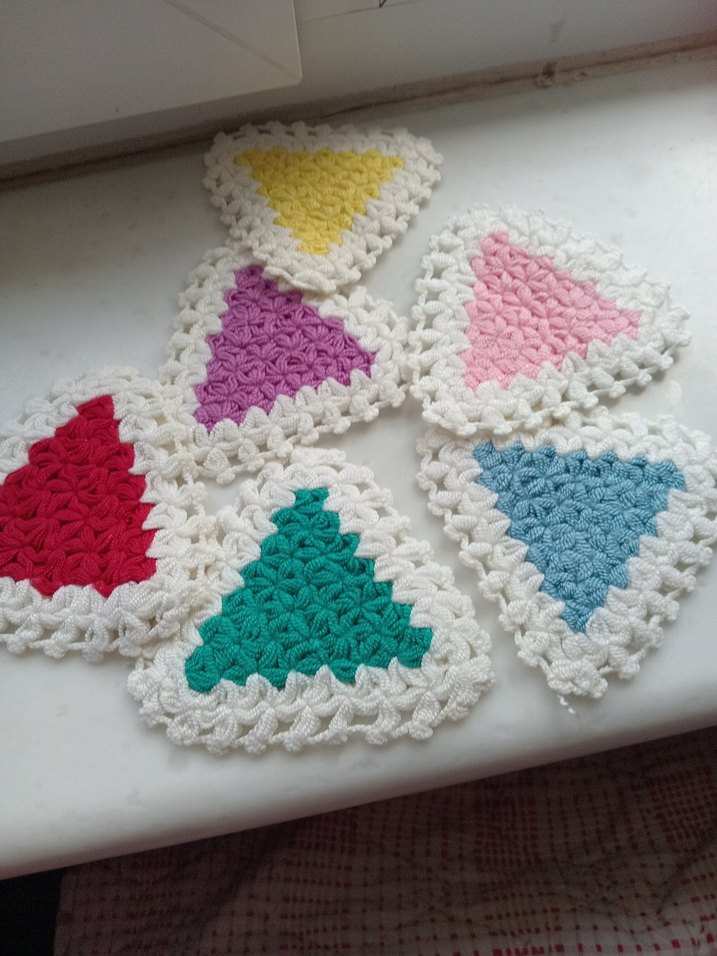 9 adet renkli Örgü el bezleri - Görsel 5