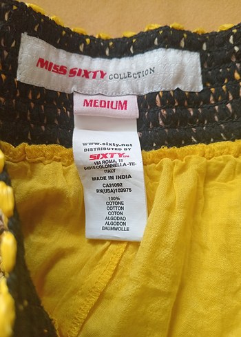 Miss Sixty, Büzgü Detaylı Sarı Uzun Kadın Etek - Görsel 5