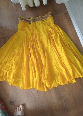 Miss Sixty, Büzgü Detaylı Sarı Uzun Kadın Etek - Görsel 4