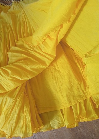 Miss Sixty, Büzgü Detaylı Sarı Uzun Kadın Etek - Görsel 9