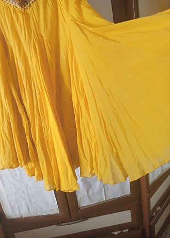 Miss Sixty, Büzgü Detaylı Sarı Uzun Kadın Etek - Görsel 10