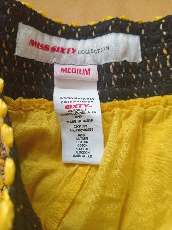 Miss Sixty, Büzgü Detaylı Sarı Uzun Kadın Etek - Görsel 5