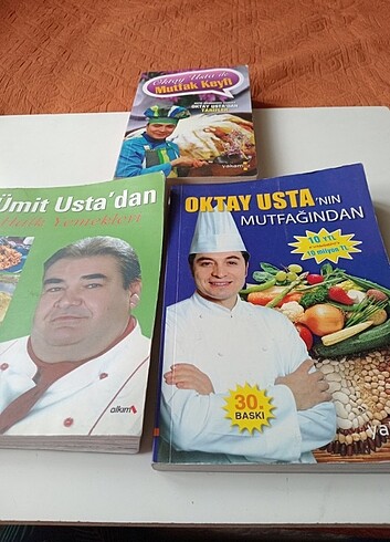 3 adet yemek tarifi kitapları