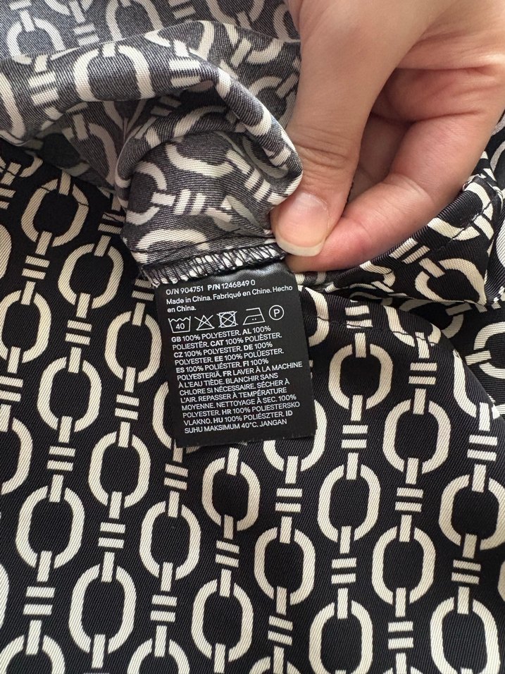 h&m Desenli Drapeli Bluz - Görsel 5