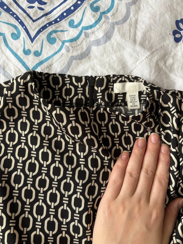 h&m Desenli Drapeli Bluz - Görsel 2