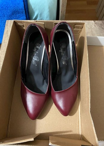 Bordo Stiletto Kadın Ayakkabı