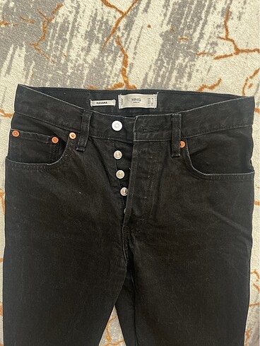 36 Beden siyah Renk Mango straight jean