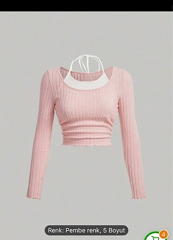 shein pembe kazak triko