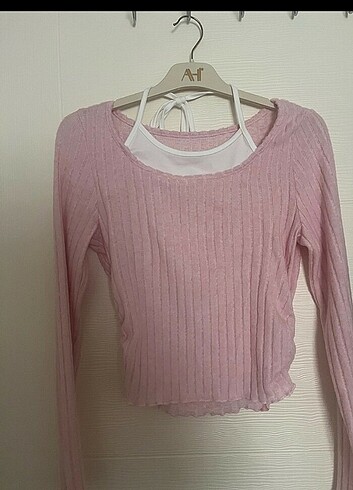 Sheinside shein pembe kazak triko