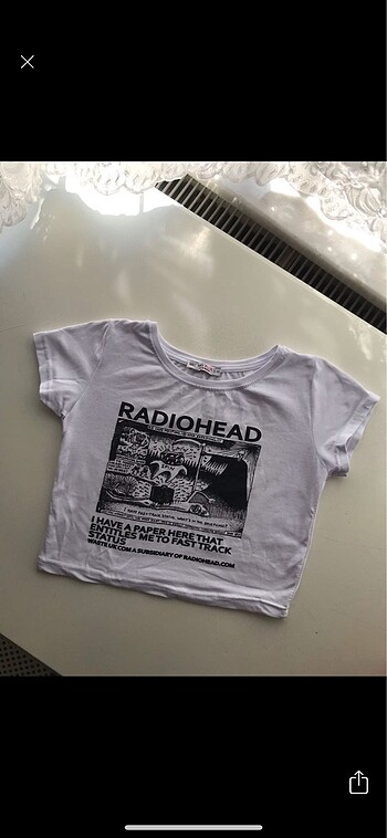 Radiohead Baby Tee Croptop