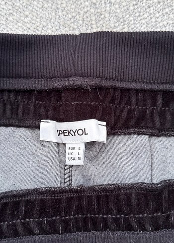 Siyah Kadife Rahat Kesim Sweatpant - Görsel 3