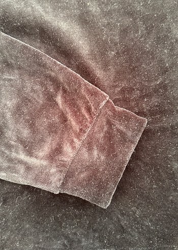 Siyah Kadife Rahat Kesim Sweatpant - Görsel 7