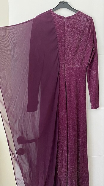 Tül detaylı abiye - Görsel 5