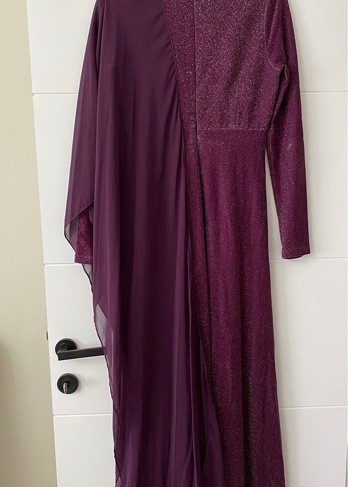 Tül detaylı abiye - Görsel 4