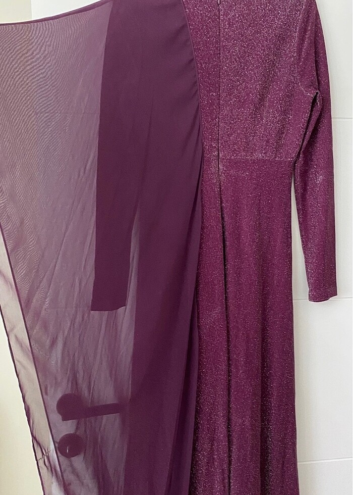 Tül detaylı abiye - Görsel 5