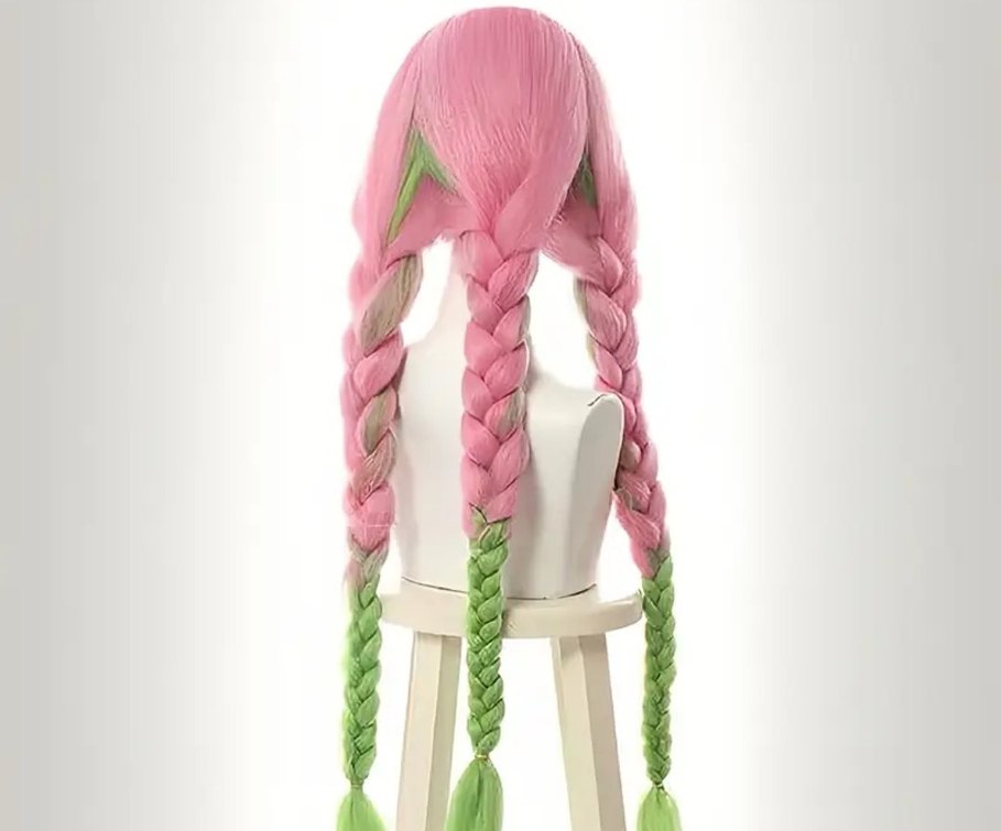 Mitsuri Kanroji Demon Slayer anime cosplay peruk - Görsel 2