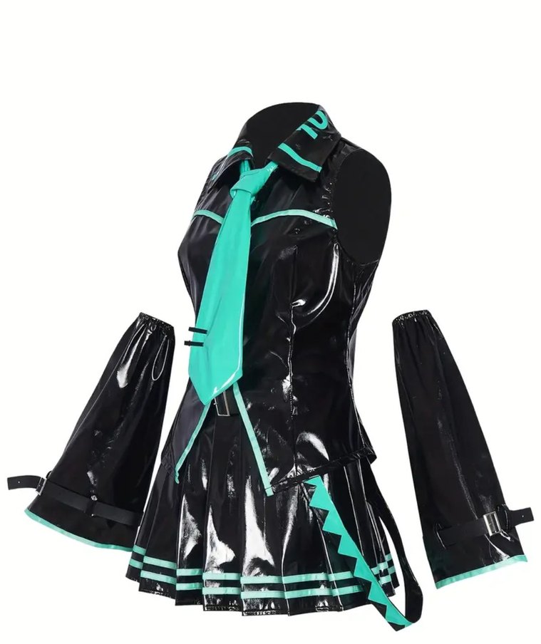 Hatsune Miku anime cosplay set - Görsel 2