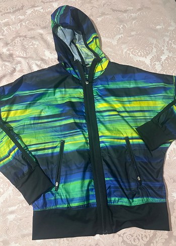 Adidas Kapüşonlu, Fermuarlı, Çok Renkli Kadın rüzgarlık