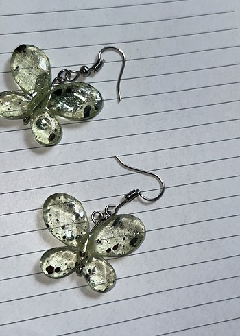 Accessorize Yeşil Boncuklu Kelebek Küpe