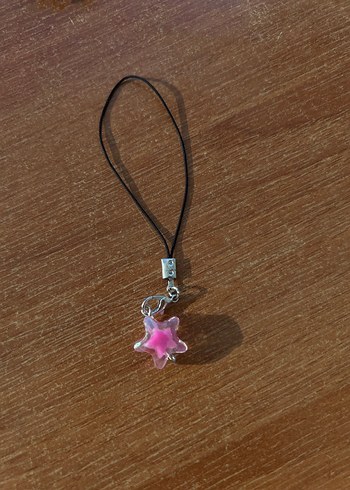 Pembe Boncuklu Yıldız Charm