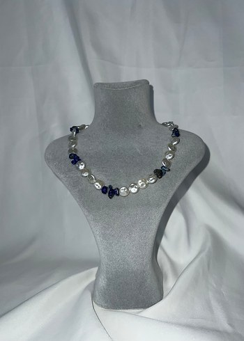 Mavi Boncuklu Midi Kadın Kolye - Görsel 2