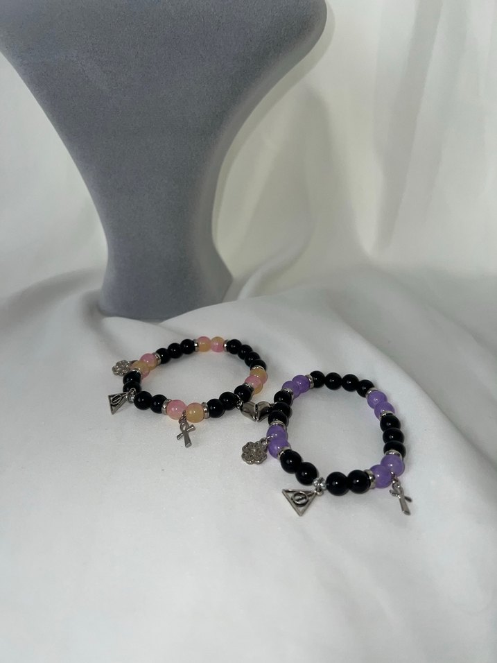 Boncuklu Gotik Kadın Bileklik Seti - Görsel 2