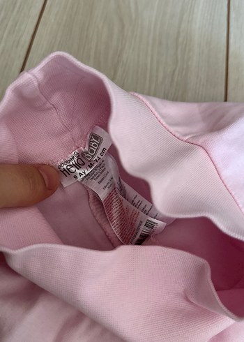 6-9 Ay Beden Kız Bebek Pembe Basic Pantolon