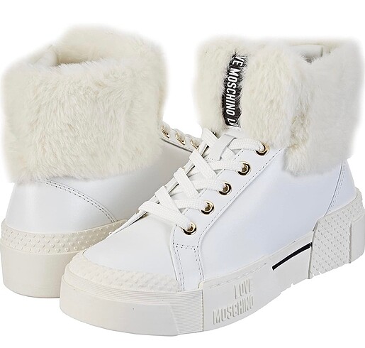 Love Moschino beyaz ayakkabı