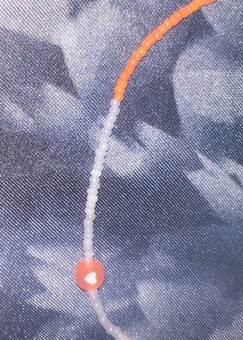 Accessorize Turuncu ve Gri Boncuklu Uzun Bohem Kolye