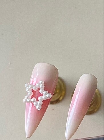 Ombre Pembe Takma Tırnak