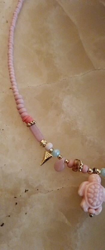  Beden pembe Renk Kolye 