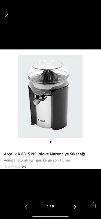 Arçelik narenciye sıkacağı