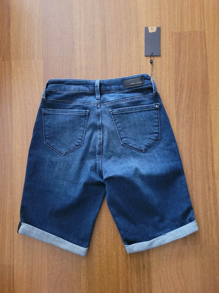 mavi jean şort 23 Kısa Denim Şort - Görsel 3