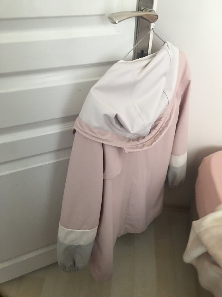 Bershka Pembe Midi Boy Düğmeli Kadın Yağmurluk - Görsel 3