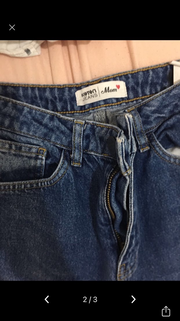 Kadın Mavi Denim Normal Boy Jean - Görsel 2