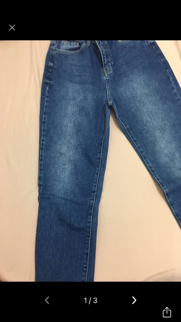 Kadın Mavi Denim Normal Boy Jean - Görsel 3