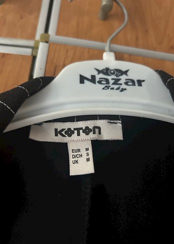 Düğmeli Siyah Çizgili Kadın Elbise - Görsel 2