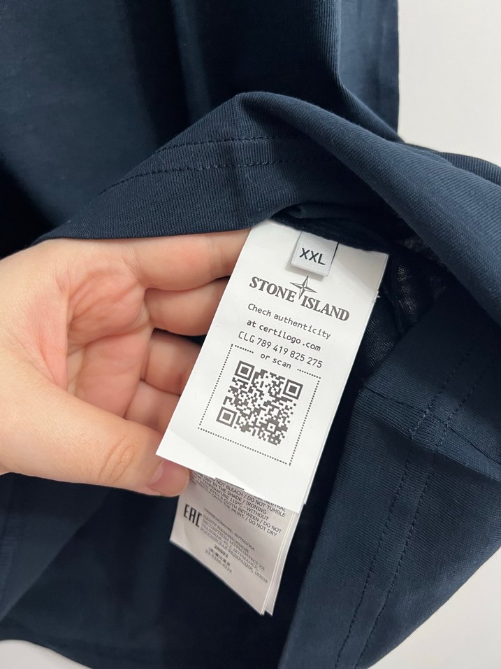 Stone Island Lacivert  Erkek Tişört XXL - Görsel 4