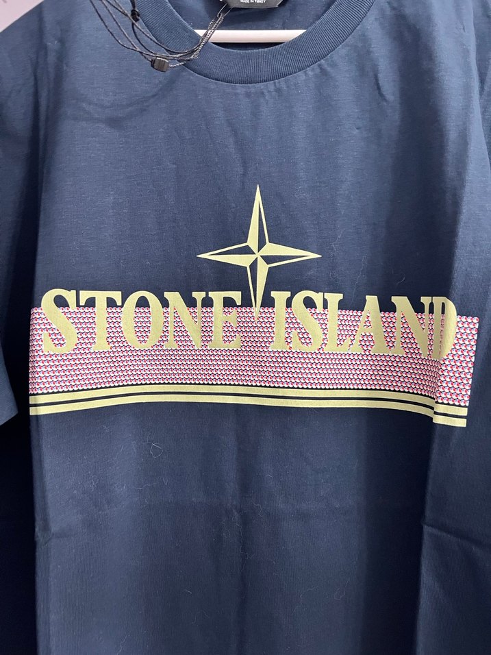 Stone Island Lacivert  Erkek Tişört XXL - Görsel 3