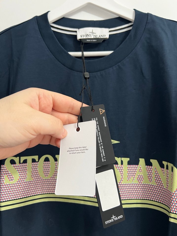 Stone Island Lacivert  Erkek Tişört XXL - Görsel 2