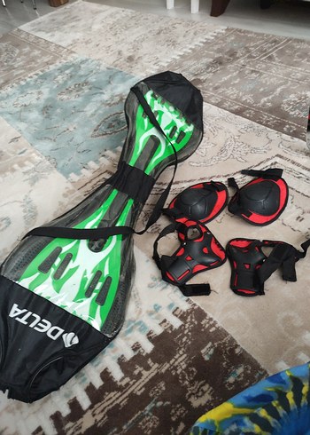 Yeşil Desenli Kaykay ve Koruyucu Seti - Görsel 6