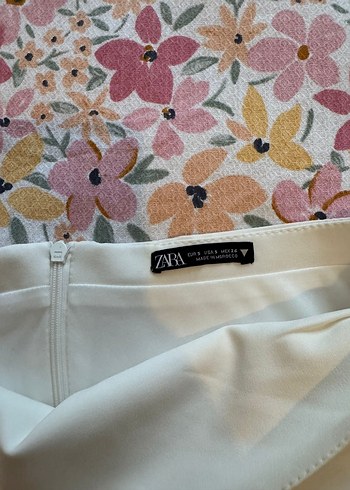 Beyaz Straplez Uzun Keten Elbise - Görsel 4