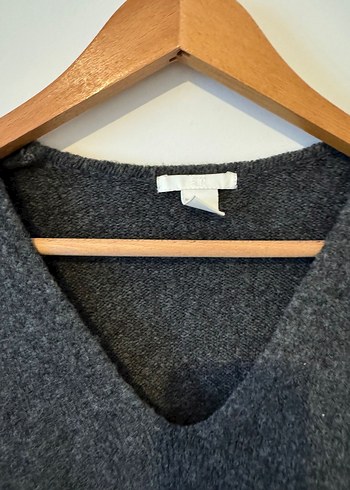 s Beden H&M Gri V Yakalı Örgü Kadın Kazak