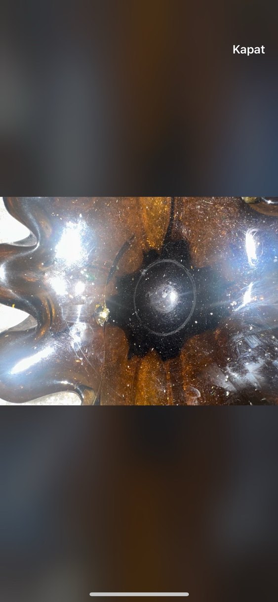 Kahverengi Koyu Renk İtalyan Murano Dekoratif obje - Görsel 4